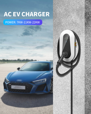 22KW 32A EV-Ladestation 3 Phase Stufe 2 Typ 2 Ladegerät für Elektroautos ECM-RED
