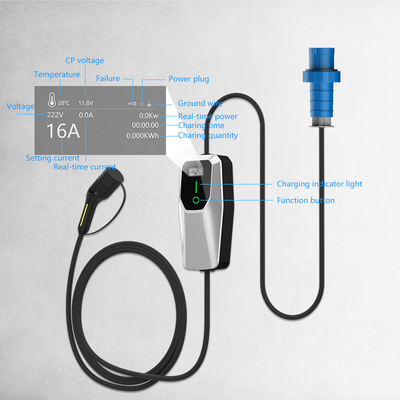 Typ 1 3.5KW 7KW 11KW AC Stufe 1 2 Wandbox Ev Ladegerät auf dem Straßenparkplatz