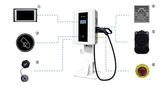 Wohnprojekt Ev Dc Ladegerät 4,3-Zoll-Touchscreen Elektrofahrzeugstation CCS