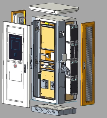Individuelle Formen IP54 öffentliche DC-Schnellladestationen für Elektrofahrzeuge 180 kW 240 kW