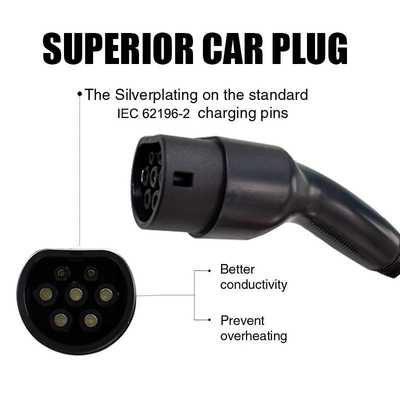 UL94-V0 Flammenklasse 16A-32A Typ 1 bis Typ 2 EV-Ladekabel für Elektrofahrzeuge
