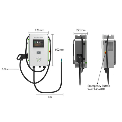 Elektroauto-Ladestelle OEM Stufe 3 Wandmontage 30kW Gleichstrom-Schnellladegerät CCS1 CCS2 GB/T