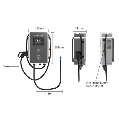 30 kW/40 kW Ladegerät für Elektrofahrzeuge für Vergnügungsparksparkplatz RS485 Kommunikation