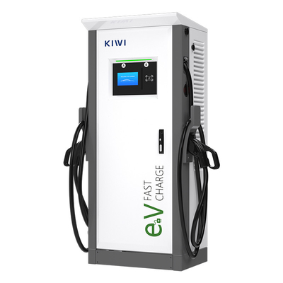 60kW ~ 150kW Gleichstrom-EV-Ladestation Doppelladegerät Fußboden montiert Gleichstrom-Schnellladestation für Elektroautos