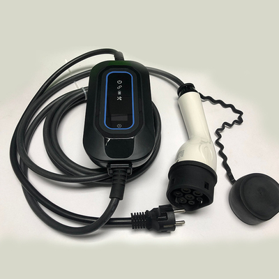 3.5KW Level 2 Portable EV Charger Station Typ 2 IEC 62196 Einstellbar 8-32A Wechselstrom Leckage Typ B RCD 30mA 6mA für Zuhause