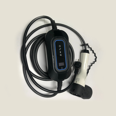 3.5KW Level 2 Portable EV Charger Station Typ 2 IEC 62196 Einstellbar 8-32A Wechselstrom Leckage Typ B RCD 30mA 6mA für Zuhause