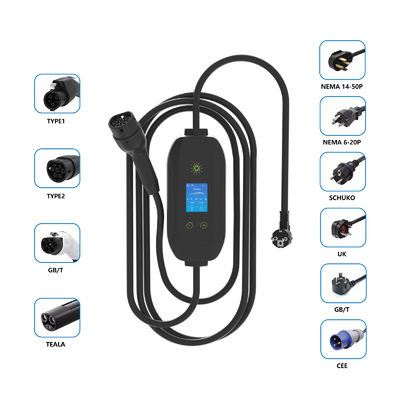 3,5kW tragbares EV-Ladegerät mit Typ-1-Stecker IP67 16A Ausgang